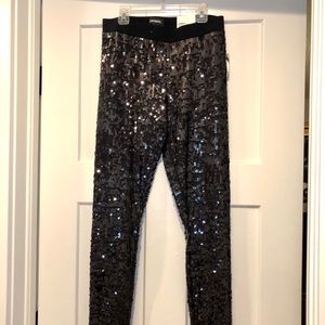 BRAND NEW Express women’s sequin leggings, black S